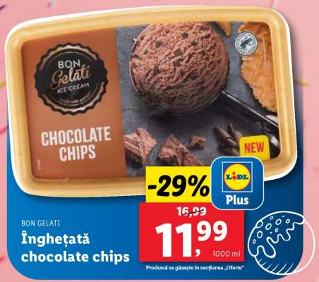 BON GELATI Înghețată chocolate chips