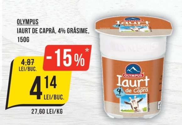 Olympus Iaurt de Capră, 4% grăsime, 150g