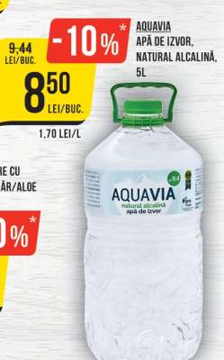 AQUAVIA Apă de Izvor, Natural Alcalină, 5L