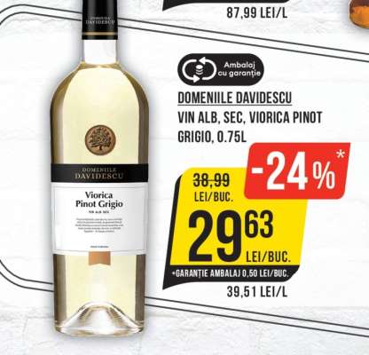Domeniile Davidescu Viorica Pinot Grigio