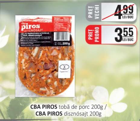 CBA PIROS tobă de porc 200g
