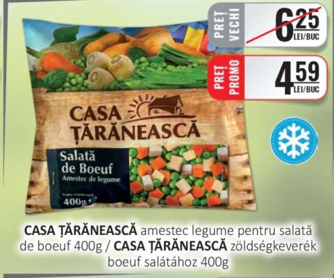 CASA ȚĂRĂNEASCĂ amestec legume pentru salată de Boeuf 400g