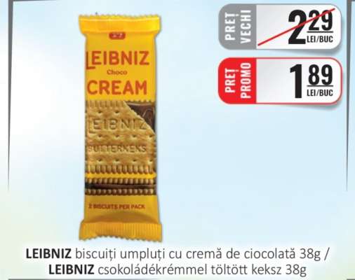 LEIBNIZ biscuiți umpluți cu cremă de ciocolată 38g