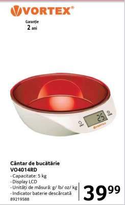 Cântar de bucătărie VO4014RD