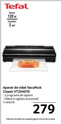 Aparat de vidat VacuPack Classic VT254070