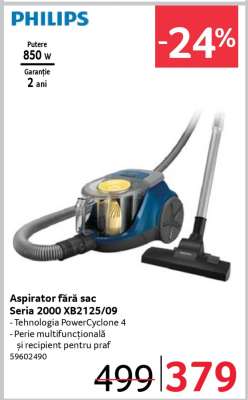 Aspirator fără sac Seria 2000 XB2125/09