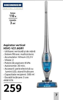 Aspirator vertical HSVC-V21.6GRY