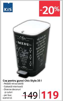 Coș pentru gunoi Chic Style 35 l