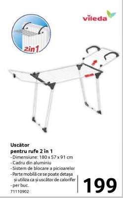 Uscător pentru rufe 2 în 1