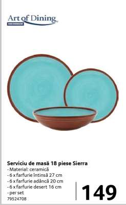 Serviciu de masă 18 piese Sierra