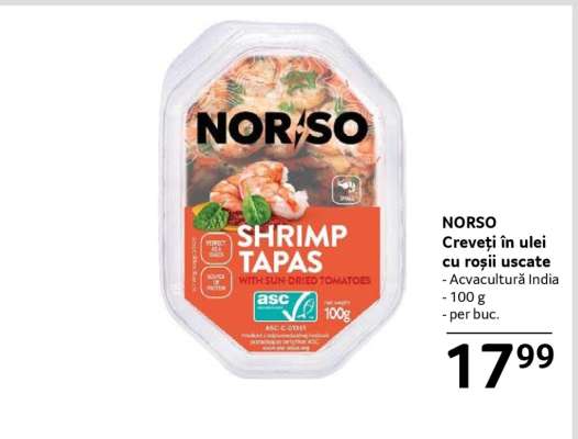 NORSO Creveți în ulei cu roșii uscate