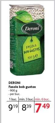 DERONI Fasole bob gustos