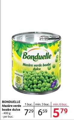 BONDUELLE Mazăre verde boabe, dulce