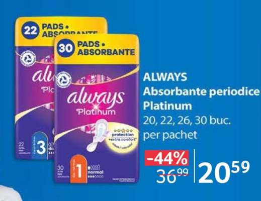 ALWAYS Absorbante periodice Platinum