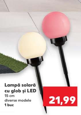 Lampă solară cu glob și LED