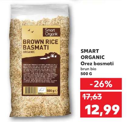 SMART ORGANIC Orez basmati brun bio 500 G