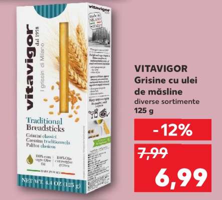 VITAVIGOR Grisine cu ulei de măsline