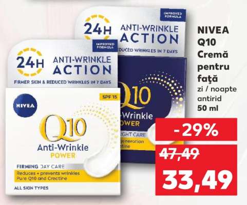NIVEA Q10 Cremă pentru față zi/noapte antirid 50 ml