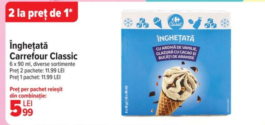 Înghețată Carrefour Classic