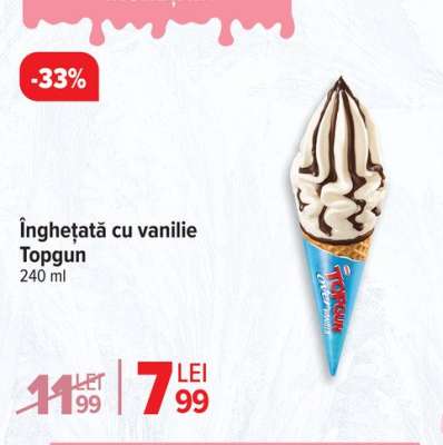Înghețată cu vanilie Topgun