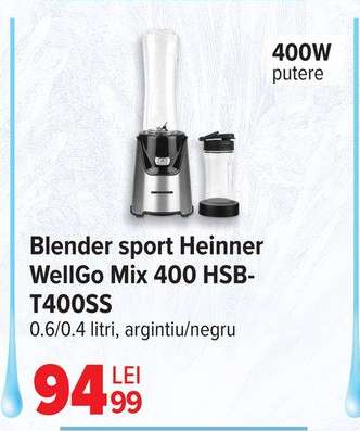 Blender sport Heinner WellGo Mix 400 HSB-T400SS