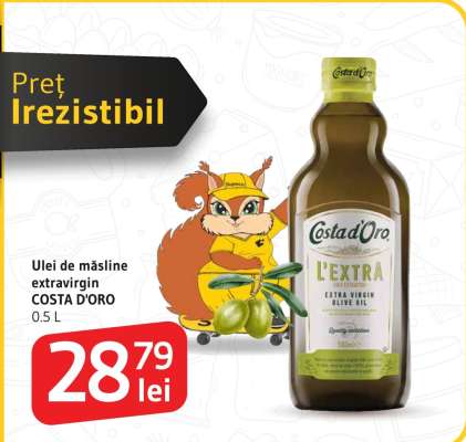 Ulei de măsline extravirgin COSTA D'ORO 0.5 L