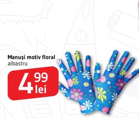 Mănuși motiv floral