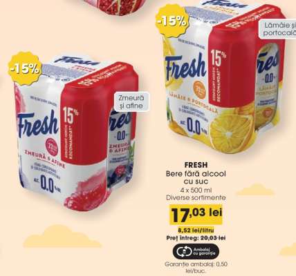 FRESH Bere fără alcool cu suc