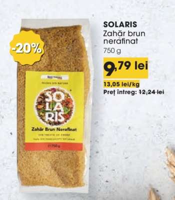 SOLARIS Zahăr brun nerafinat
