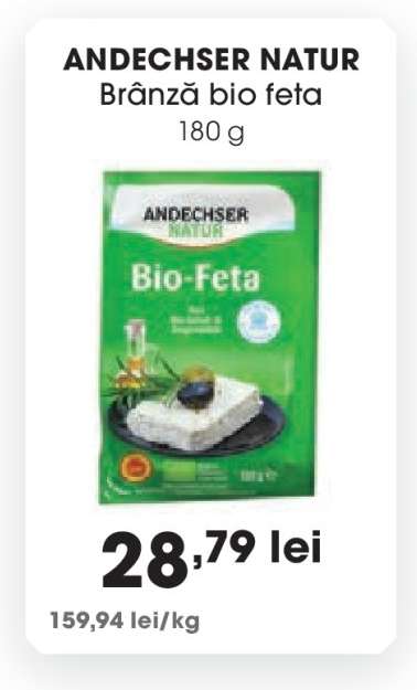 ANDECHSER NATUR Brânză bio feta