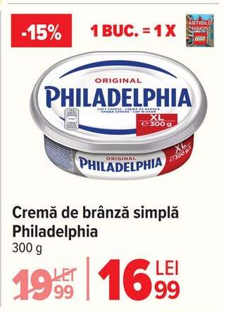Cremă de brânză simplă Philadelphia