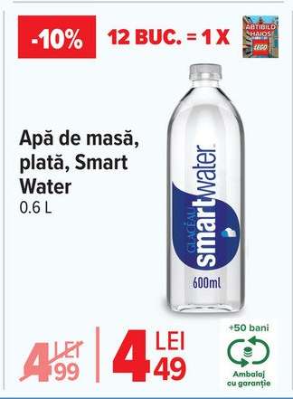 Apă de masă, plată, Smart Water