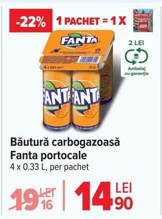 Băutură carbogazoasă Fanta portocale