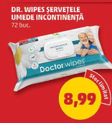 Dr. Wipes Șervețele Umede Incontinență