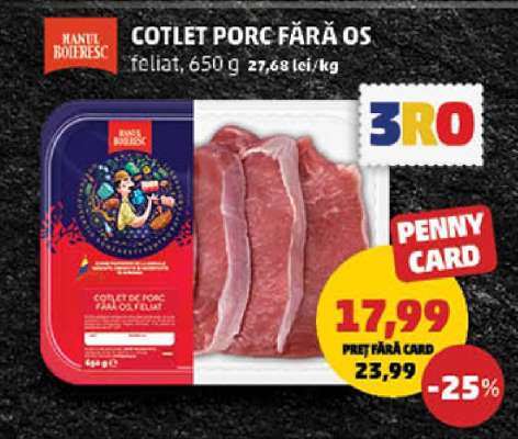 Cotlet Porc Fără Os