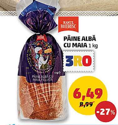 Pâine albă cu maia 1 kg