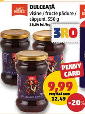 Dulceață vișine / fructe pădure / căpșuni, 350 g