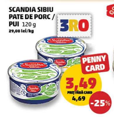SCANDIA SIBIU PATE DE PORC / PUI 120 g