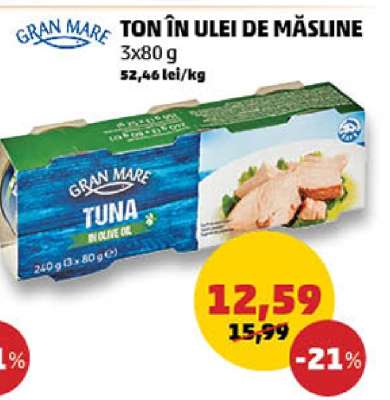 Ton în ulei de măsline