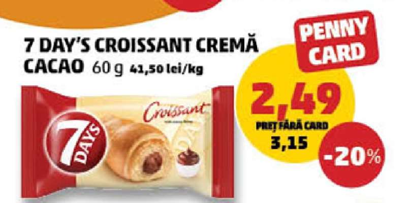 7 DAY'S CROISSANT CREMĂ CACAO