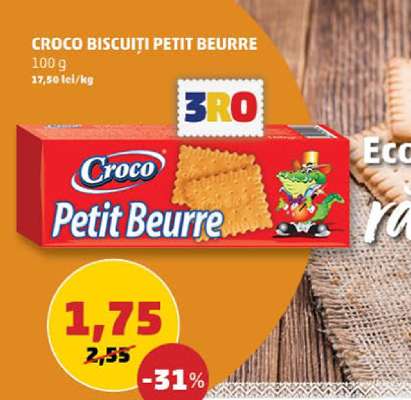CROCO Biscuiți Petit Beurre