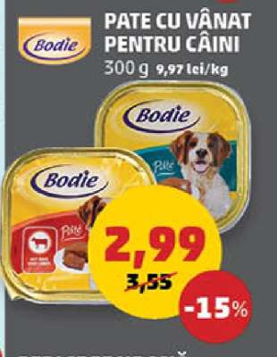 Pate cu vânat pentru câini