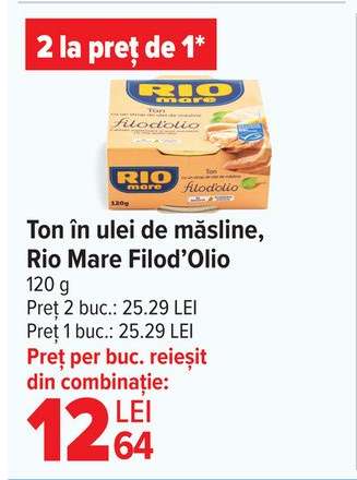 Ton în ulei de măsline, Rio Mare Filod’Olio