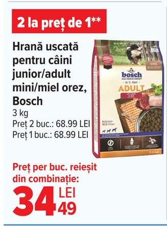 Hrană uscată pentru câini junior/adult mini/miel orez, Bosch