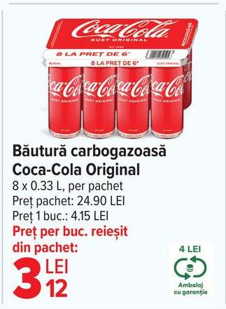 Băutură carbogazoasă Coca-Cola Original