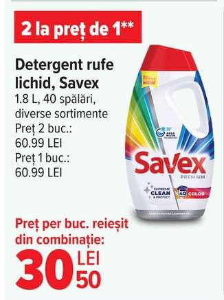 Detergent rufe lichid, Savex