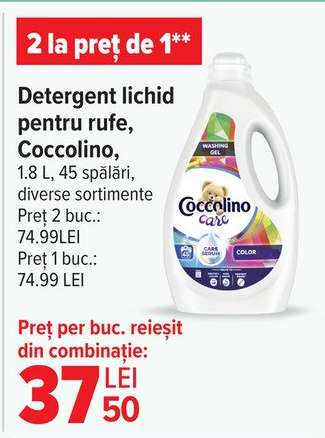 Detergent lichid pentru rufe, Coccolino