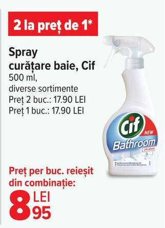 Spray curățare baie, Cif