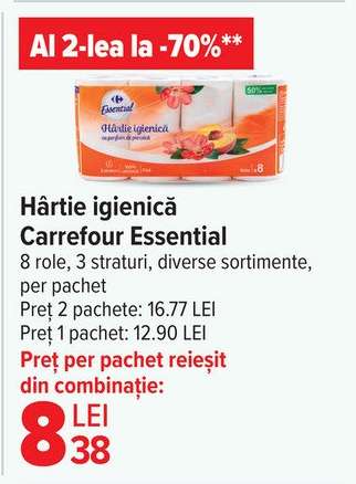 Hârtie igienică Carrefour Essential