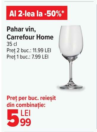 Pahar vin, Carrefour Home